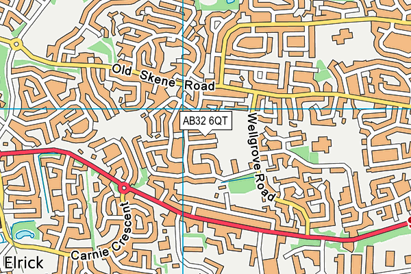 AB32 6QT map - OS VectorMap District (Ordnance Survey)