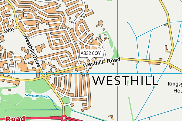 AB32 6QY map - OS VectorMap District (Ordnance Survey)