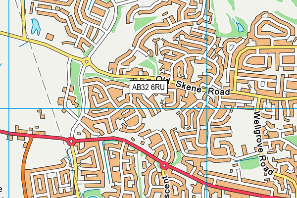 AB32 6RU map - OS VectorMap District (Ordnance Survey)