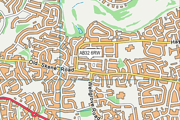 AB32 6RW map - OS VectorMap District (Ordnance Survey)