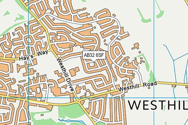 AB32 6SF map - OS VectorMap District (Ordnance Survey)