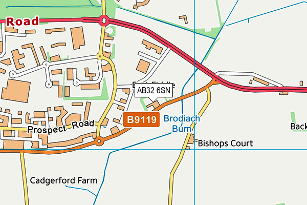 AB32 6SN map - OS VectorMap District (Ordnance Survey)