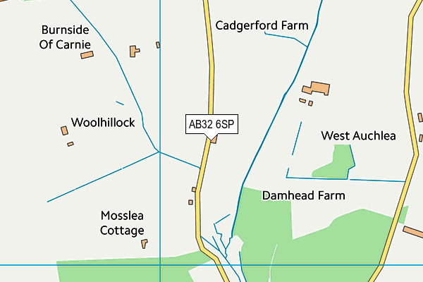 AB32 6SP map - OS VectorMap District (Ordnance Survey)