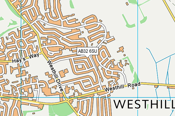 AB32 6SU map - OS VectorMap District (Ordnance Survey)