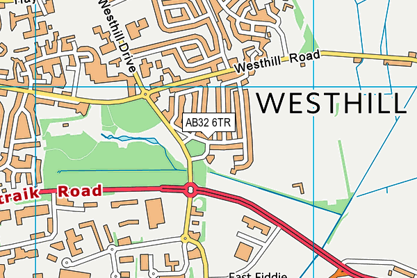 AB32 6TR map - OS VectorMap District (Ordnance Survey)