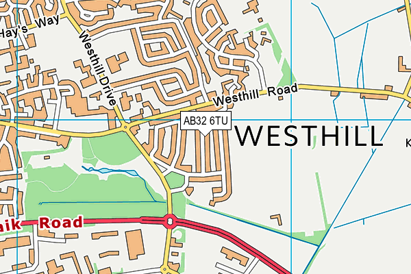 AB32 6TU map - OS VectorMap District (Ordnance Survey)