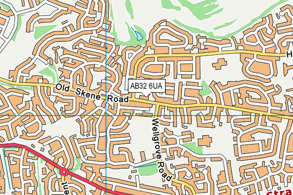 AB32 6UA map - OS VectorMap District (Ordnance Survey)