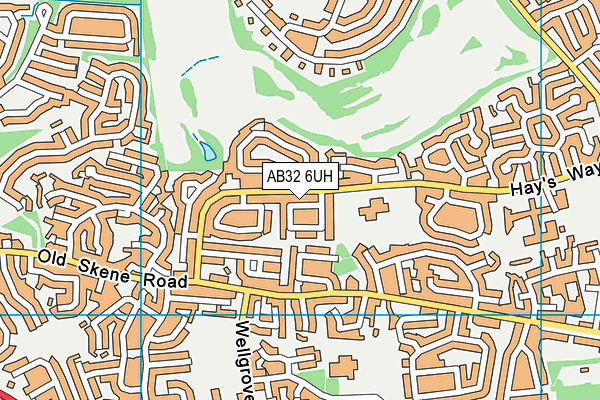 AB32 6UH map - OS VectorMap District (Ordnance Survey)