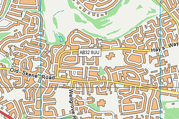 AB32 6UU map - OS VectorMap District (Ordnance Survey)