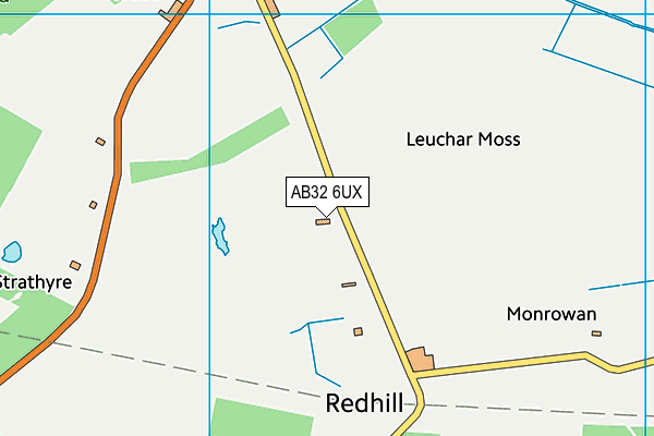 AB32 6UX map - OS VectorMap District (Ordnance Survey)