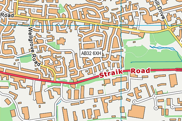 AB32 6XH map - OS VectorMap District (Ordnance Survey)