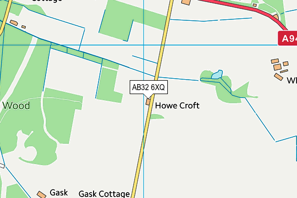 AB32 6XQ map - OS VectorMap District (Ordnance Survey)