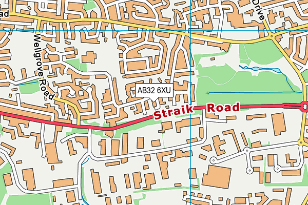 AB32 6XU map - OS VectorMap District (Ordnance Survey)