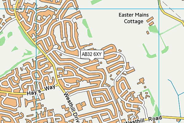 AB32 6XY map - OS VectorMap District (Ordnance Survey)