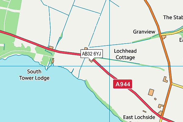 AB32 6YJ map - OS VectorMap District (Ordnance Survey)