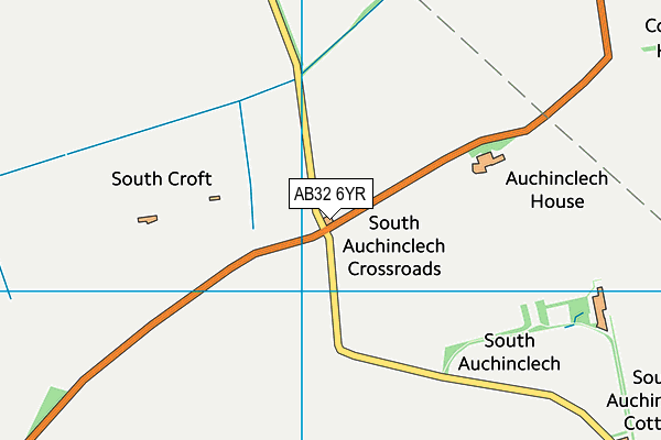 AB32 6YR map - OS VectorMap District (Ordnance Survey)