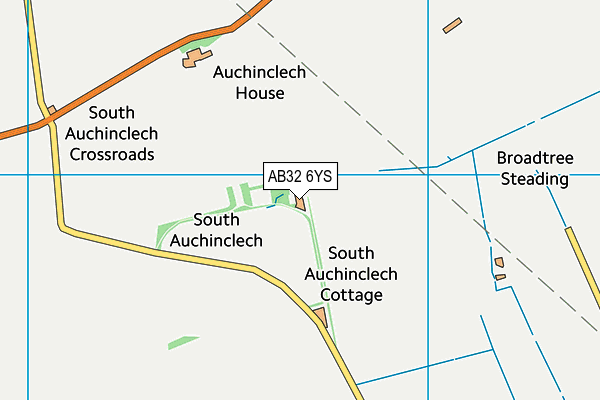 AB32 6YS map - OS VectorMap District (Ordnance Survey)
