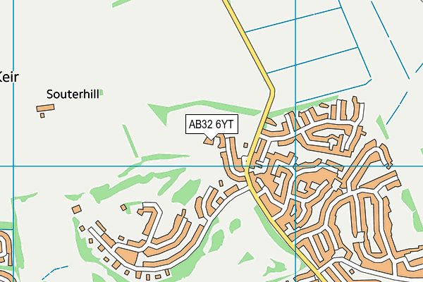 AB32 6YT map - OS VectorMap District (Ordnance Survey)