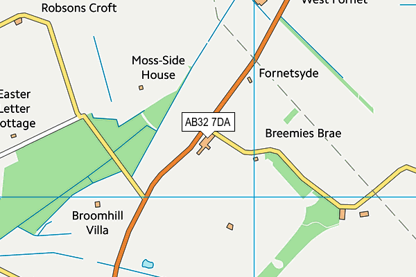 AB32 7DA map - OS VectorMap District (Ordnance Survey)
