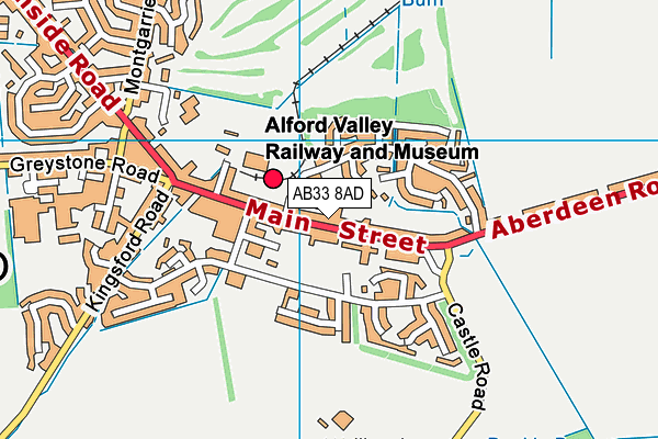 AB33 8AD map - OS VectorMap District (Ordnance Survey)