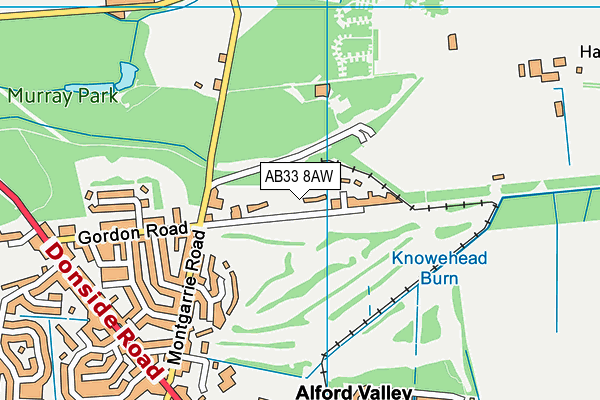 AB33 8AW map - OS VectorMap District (Ordnance Survey)