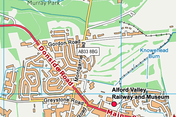 AB33 8BG map - OS VectorMap District (Ordnance Survey)