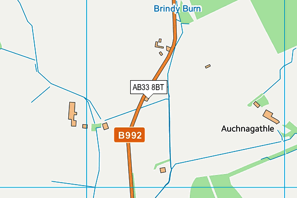AB33 8BT map - OS VectorMap District (Ordnance Survey)