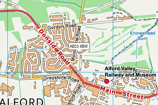 AB33 8BW map - OS VectorMap District (Ordnance Survey)