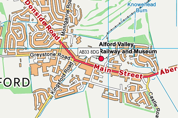 AB33 8DG map - OS VectorMap District (Ordnance Survey)