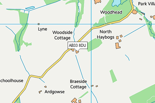 AB33 8DU map - OS VectorMap District (Ordnance Survey)