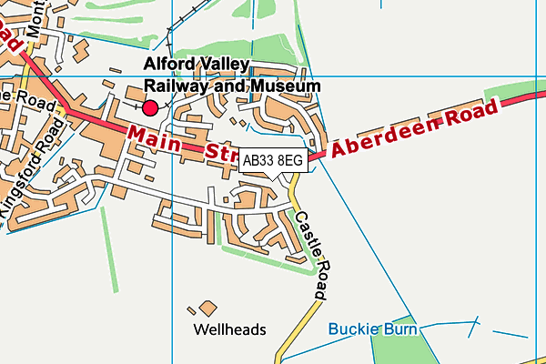 AB33 8EG map - OS VectorMap District (Ordnance Survey)