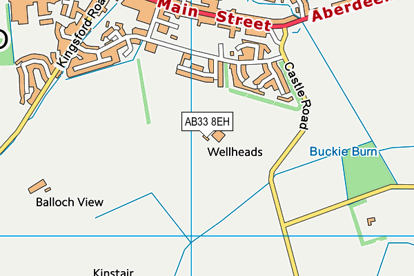 AB33 8EH map - OS VectorMap District (Ordnance Survey)