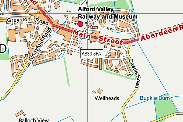 AB33 8FA map - OS VectorMap District (Ordnance Survey)