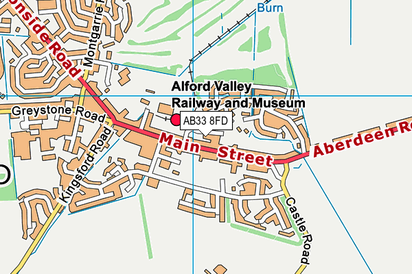 AB33 8FD map - OS VectorMap District (Ordnance Survey)