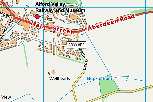AB33 8FF map - OS VectorMap District (Ordnance Survey)