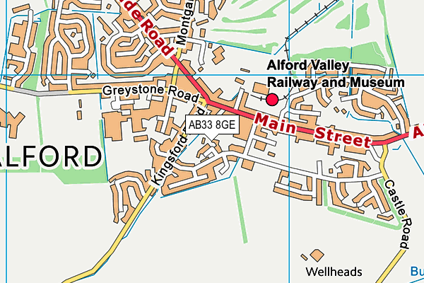 AB33 8GE map - OS VectorMap District (Ordnance Survey)
