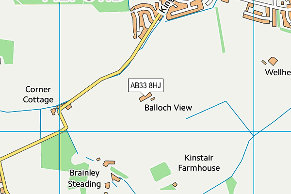 AB33 8HJ map - OS VectorMap District (Ordnance Survey)