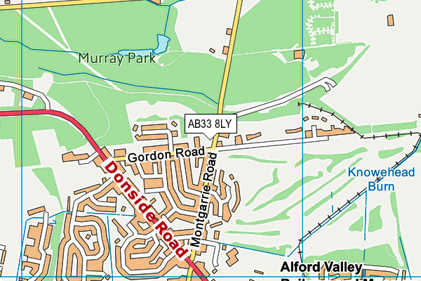 AB33 8LY map - OS VectorMap District (Ordnance Survey)