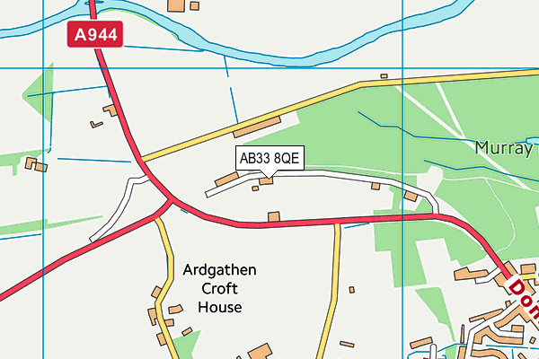 AB33 8QE map - OS VectorMap District (Ordnance Survey)