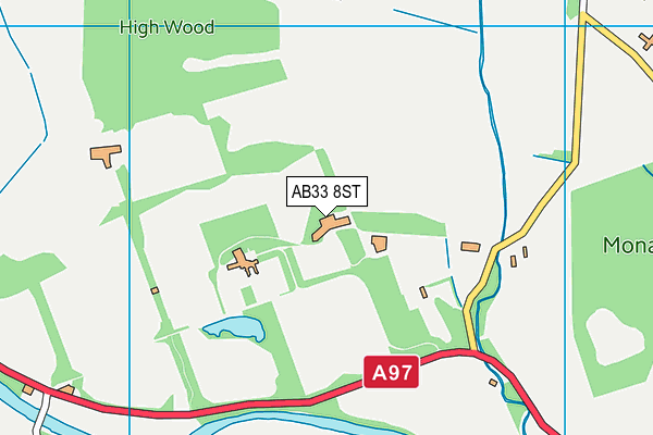 AB33 8ST map - OS VectorMap District (Ordnance Survey)
