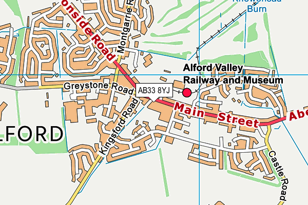 AB33 8YJ map - OS VectorMap District (Ordnance Survey)