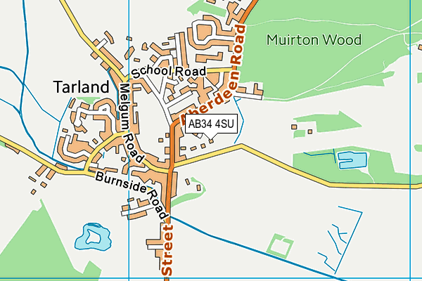 AB34 4SU map - OS VectorMap District (Ordnance Survey)