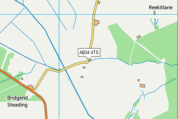 AB34 4TS map - OS VectorMap District (Ordnance Survey)