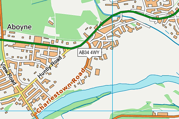 AB34 4WY map - OS VectorMap District (Ordnance Survey)