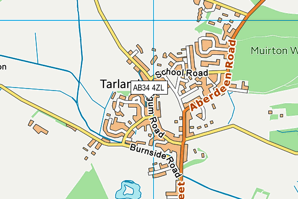AB34 4ZL map - OS VectorMap District (Ordnance Survey)