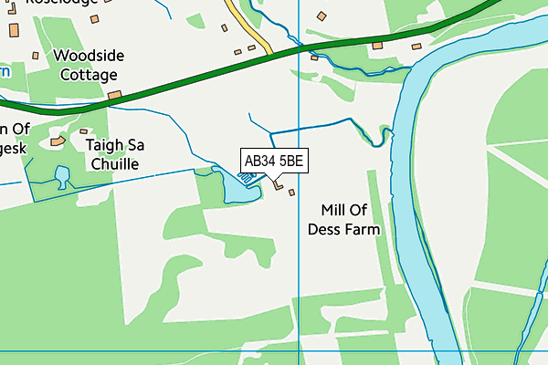 AB34 5BE map - OS VectorMap District (Ordnance Survey)