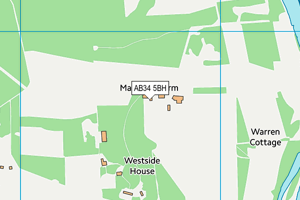 AB34 5BH map - OS VectorMap District (Ordnance Survey)