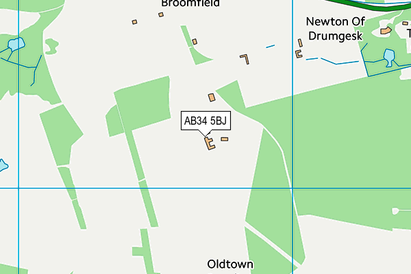 AB34 5BJ map - OS VectorMap District (Ordnance Survey)