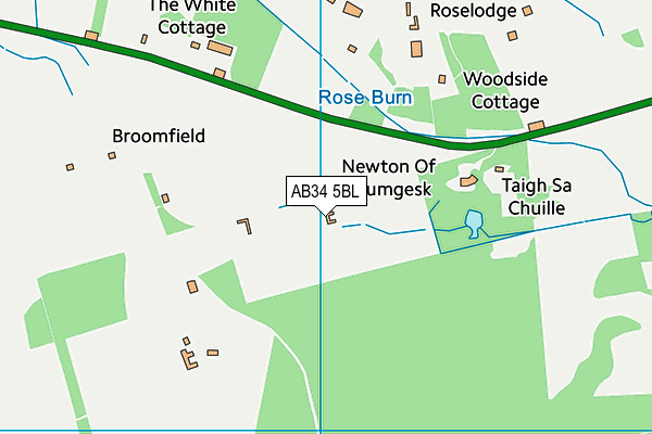 AB34 5BL map - OS VectorMap District (Ordnance Survey)