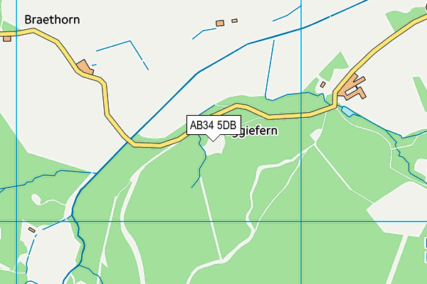 AB34 5DB map - OS VectorMap District (Ordnance Survey)